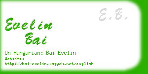 evelin bai business card